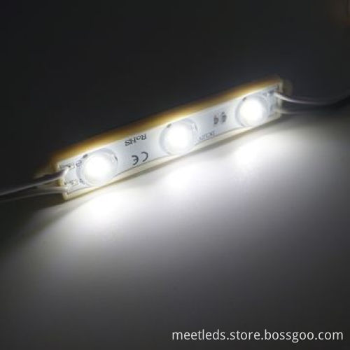 3pcs SMD2835 12VDC Rectangle Waterproof IP65 LED Module Lights with Lens